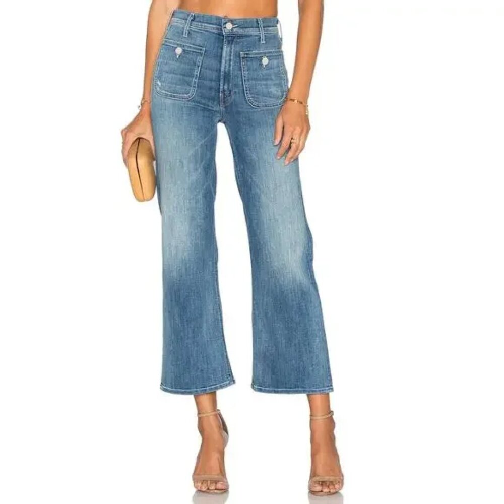 Mother Patch Pocket Maverick Jeans High Five Size 28